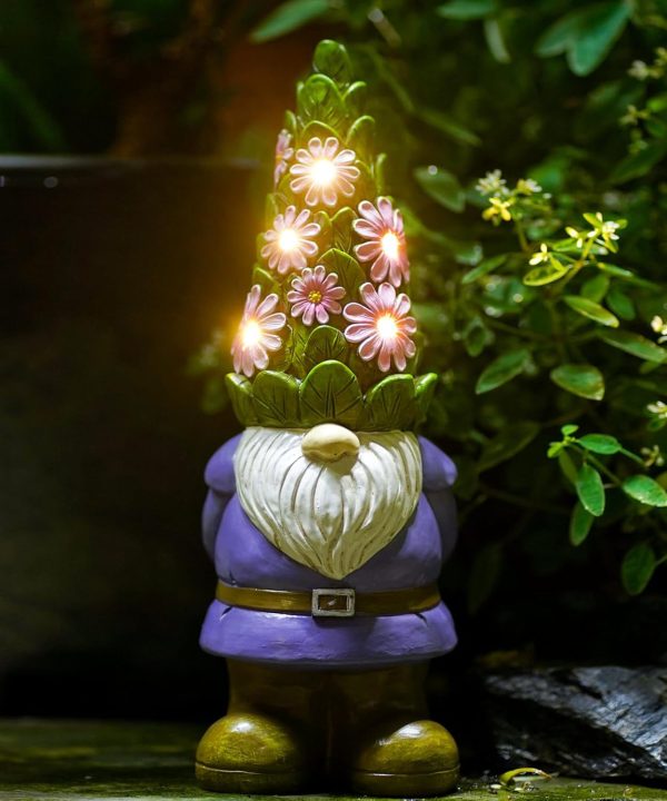 Nacome Solar Garden Outdoor Statues Angel with Succulent and 7 LED Lights – Lawn Decor for Patio, Balcony, Yard Ornament - Unique Housewarming Gifts - Image 14