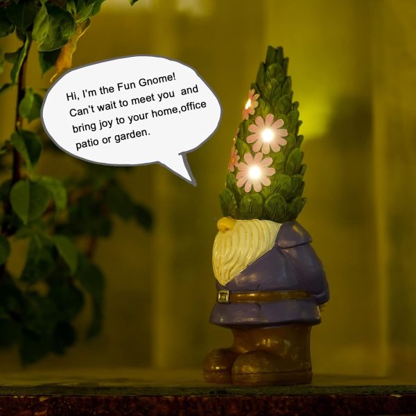 Nacome Solar Garden Outdoor Statues Angel with Succulent and 7 LED Lights – Lawn Decor for Patio, Balcony, Yard Ornament - Unique Housewarming Gifts - Image 19