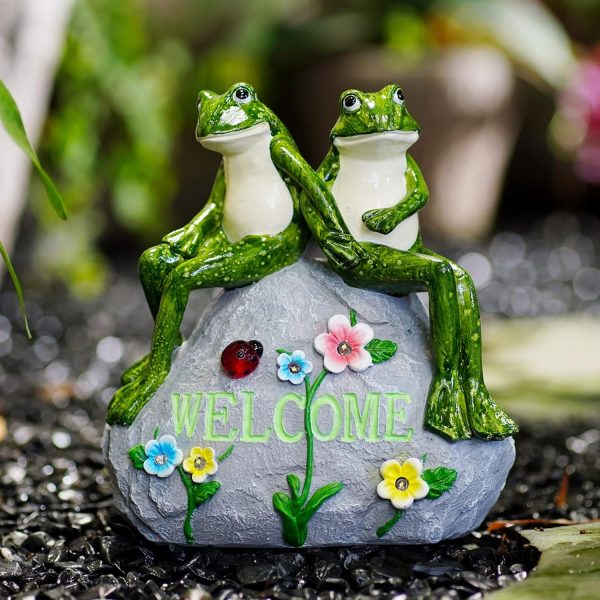 Nacome Solar Garden Outdoor Statues Angel with Succulent and 7 LED Lights – Lawn Decor for Patio, Balcony, Yard Ornament - Unique Housewarming Gifts - Image 30