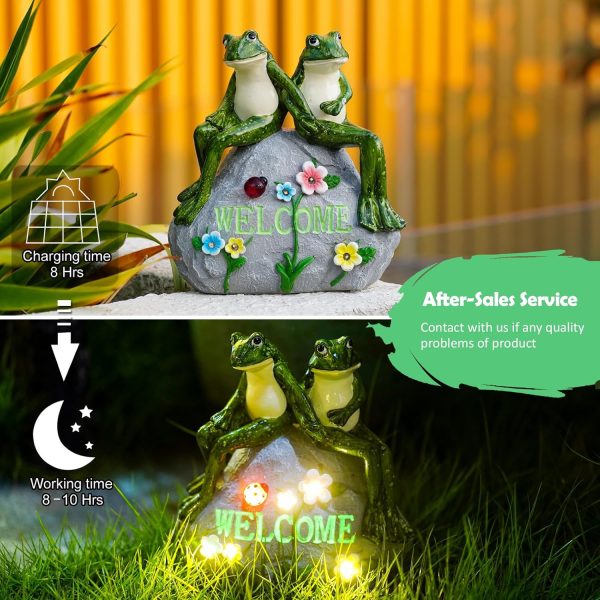 Nacome Solar Garden Outdoor Statues Angel with Succulent and 7 LED Lights – Lawn Decor for Patio, Balcony, Yard Ornament - Unique Housewarming Gifts - Image 31