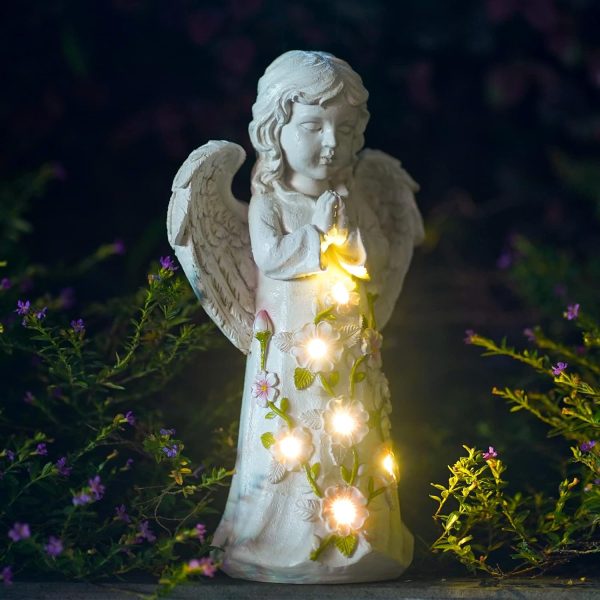 Nacome Solar Garden Outdoor Statues Bunny with Succulent and 7 LED Lights – Lawn Decor for Patio, Balcony, Yard Ornament - Unique Housewarming Gifts - Image 20