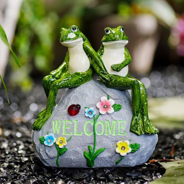 Nacome Solar Garden Outdoor Statues Bunny with Succulent and 7 LED Lights – Lawn Decor for Patio, Balcony, Yard Ornament - Unique Housewarming Gifts - Image 30