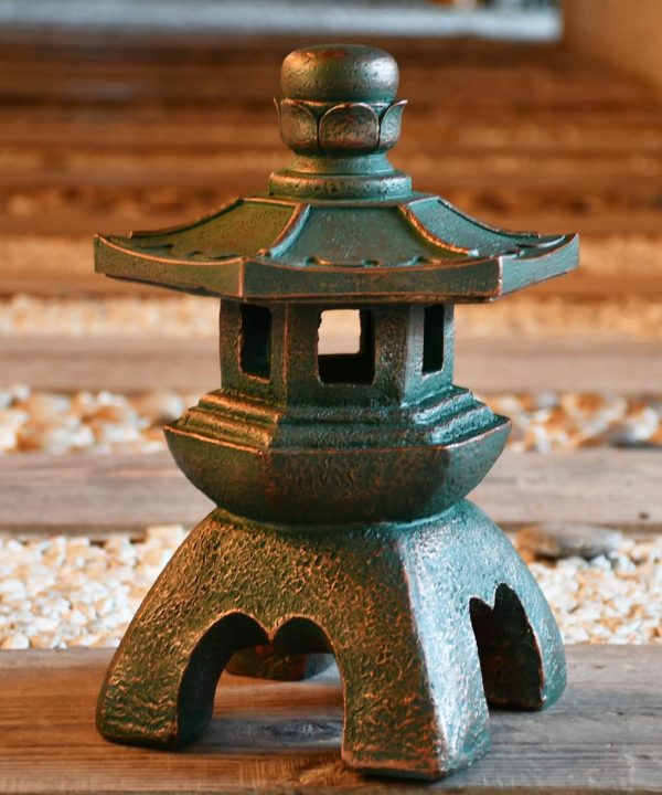 Nacome Solar Pagoda Lantern Garden Statue,Indoor/Outdoor Zen Asian Decor for Landscape Balcony,Garden,Patio,Porch Yard Art Ornament,Polyresin, Stone Finish - Image 13