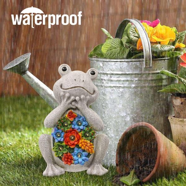 Nacome Solar Frog Turtle for Garden Decor - Outdoor Statues for Patio,Yard,Balcony Ornament,Birthday Gifts for Women/Mom/Grandma,Mom's Best Gifts - Image 5