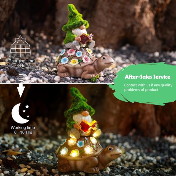 Nacome Solar Frog Turtle for Garden Decor - Outdoor Statues for Patio,Yard,Balcony Ornament,Birthday Gifts for Women/Mom/Grandma,Mom's Best Gifts - Image 11