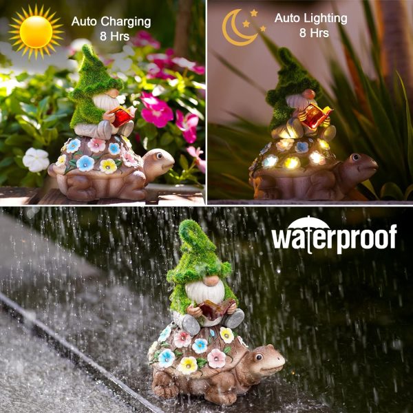 Nacome Solar Frog Turtle for Garden Decor - Outdoor Statues for Patio,Yard,Balcony Ornament,Birthday Gifts for Women/Mom/Grandma,Mom's Best Gifts - Image 12