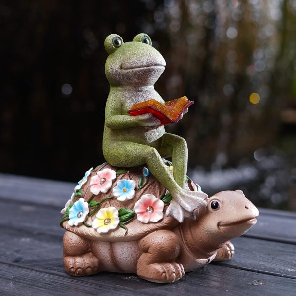 Nacome Solar Frog Turtle for Garden Decor - Outdoor Statues for Patio,Yard,Balcony Ornament,Birthday Gifts for Women/Mom/Grandma,Mom's Best Gifts - Image 16