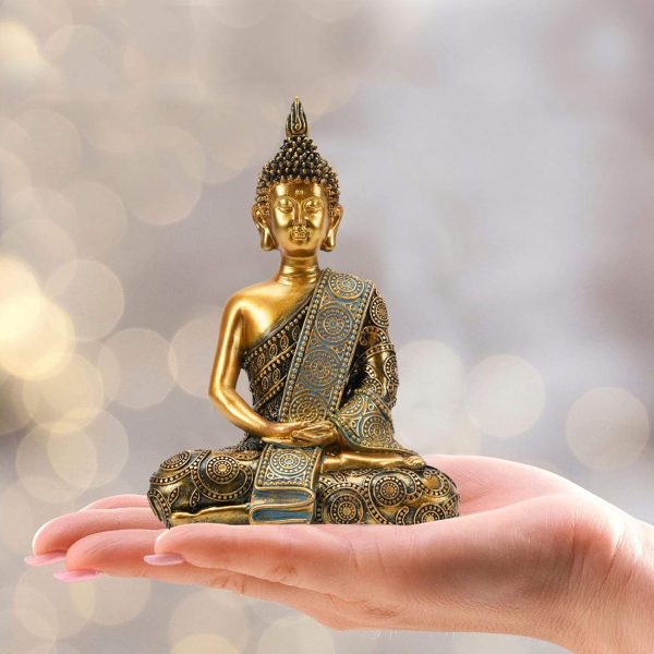 Nacome Meditating Buddha Statue with Solar Light,Zen Solar Garden Buddha with Cracked Glass Ball Sculpture-Indoor/Outdoor Decor for Balcony,Garden,Patio,Porch Yard Art Ornament,Gift - Image 13