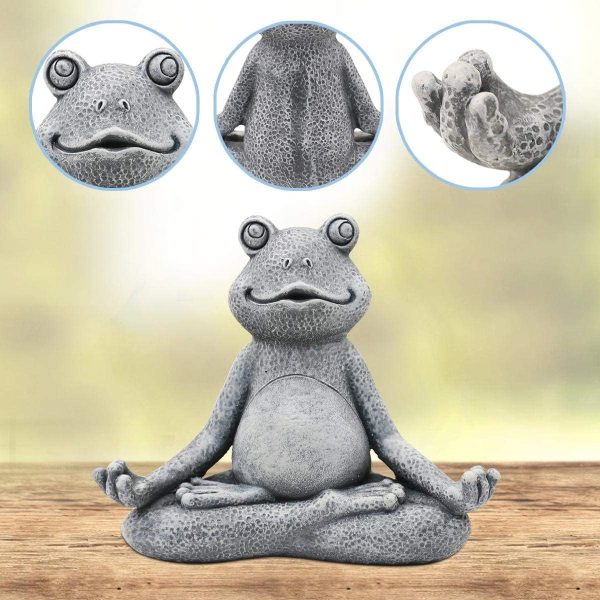 Nacome Meditating Frog Miniature Figurine,Zen Yoga Frog Garden Statue Ornament- Indoor/Outdoor Garden Sculpture for Fairy Garden,Home, Patio,Deck,Porch Yard Art Decoration,5 inch(Copper)Christmas Gift - Image 11