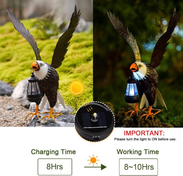 Nacome Metal Bald Eagle Large Outdoor Statues,Yard Decorations Outdoor Garden Sculptures & Statues，Garden Gifts - Image 6
